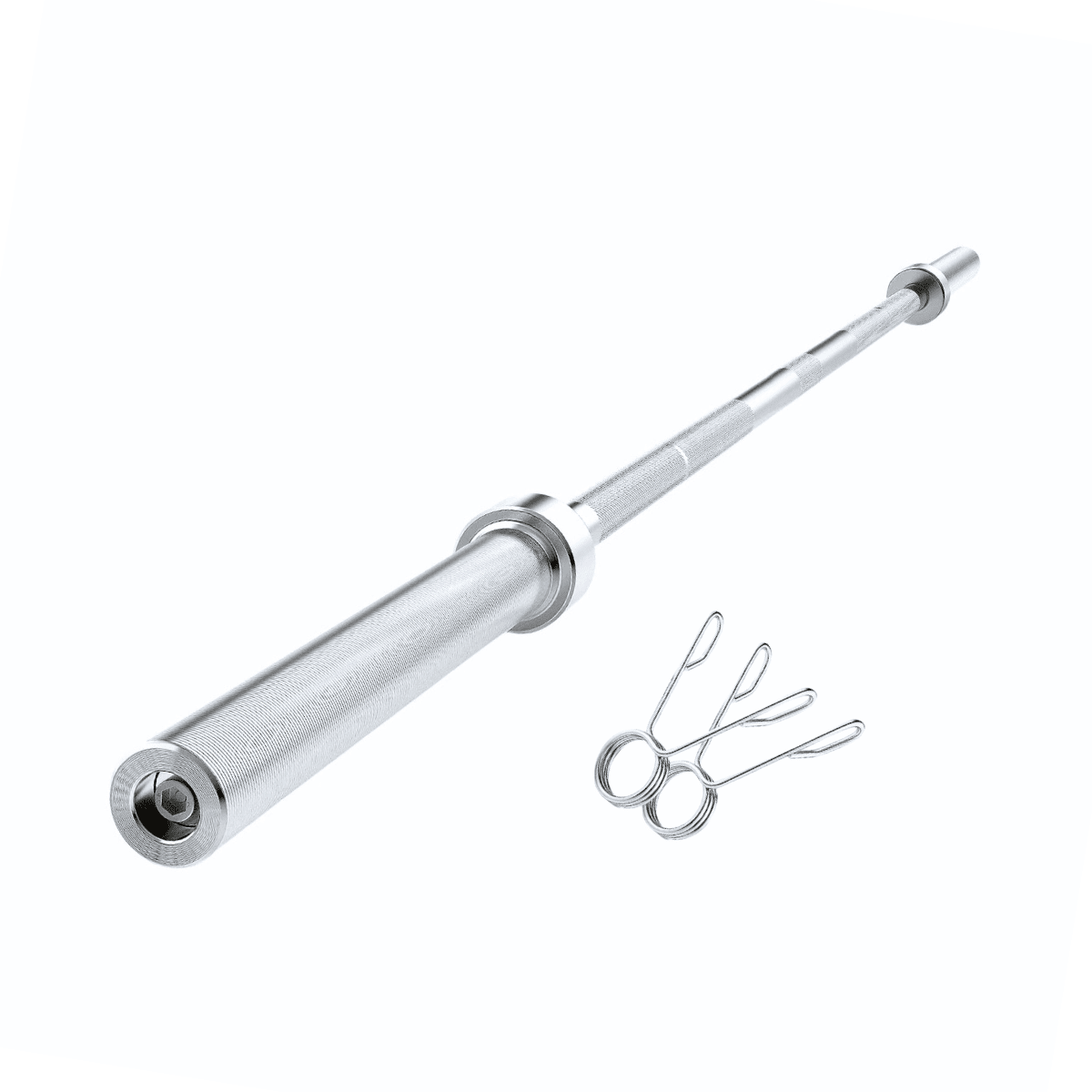 Linea Sport - Barra Recta Olímpica Profesional 220 Cm 15 Kg De Acero Cromado