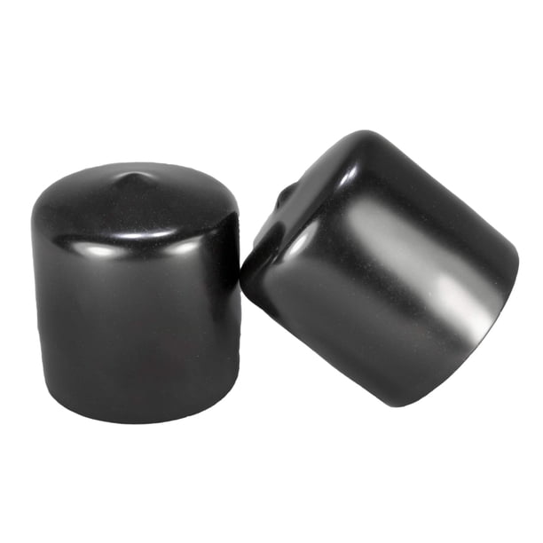 Tapones de plástico para orificios Prescott 41 mm de diámetro exterior, negros, paquete de 10