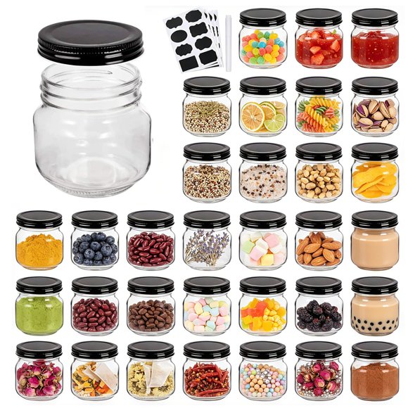 Tarros Mason QAPPDA paquete de 30 de 237 ml con tapas