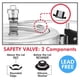 thumbnail image 4 of Válvula de seguridad Hawkins de aluminio para ollas de presión de 1.5 a 14 L, 4 of 8
