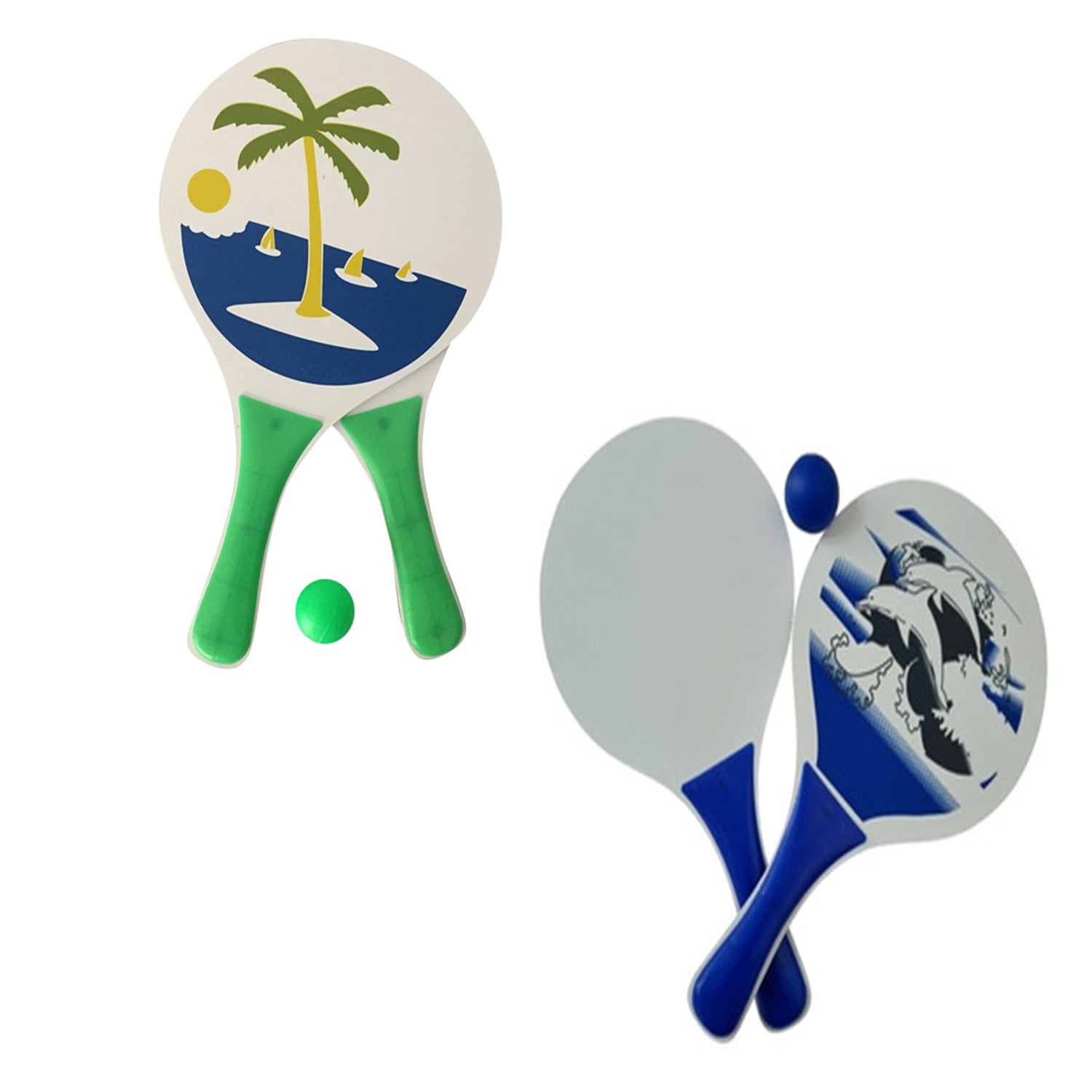 Genérico - Juego De Paletas De Madera Para Playa + Pelota