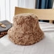 thumbnail image 2 of Sombrero de pescador de piel sintética para mujer, gorro cálido de moda para exteriores, gorro de pescador de felpa Sherpa para invierno, 2 of 5