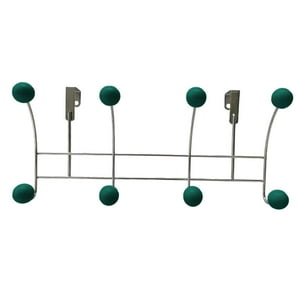 Genérico - Perchero Trasero Para Puerta, Colgador De Almacenamiento Montado En La Pared, Perchero Para Bolso, Llave, Dormitorio, Verde