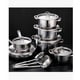 thumbnail image 2 of Bateria Cocina Cacerolas 15 Piezas Juego De Ollas Acero Inox Plateado, 2 of 4