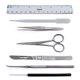 thumbnail image 1 of Kit de disección DEXSUR de 7 piezas con cuchillo – Acero inoxidable, 1 of 7