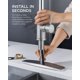 thumbnail image 4 of Grifo de cocina FORIOUS de níquel cepillado con rociador desplegable, 4 of 6