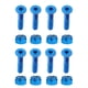 thumbnail image 1 of 8 piezas de repuesto para hardware de camión de skateboard tornillos de longboard tornillos azules, 1 of 5