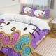 thumbnail image 3 of Hello Kitty Painting Bedding Set for Girls Kids Teen Tween Ultra Soft Microfiber Comforter Set Twin Size with 3-Pieces Comforters Bed Sets Bedroom Decor Bed Sheets, 3 of 5