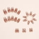 thumbnail image 4 of 24 uñas postizas cortas, uñas postizas tipo ataúd para mujer con diseño de mariposas y brillo., 4 of 7