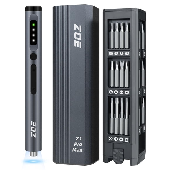 Destornillador eléctrico ZOE Z1 Pro Max inalámbrico, kit de 42 puntas