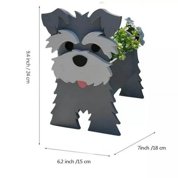 1pc Dog Shaped Flower Pot Cute Pet Dog Planter Box, Animal Shaped Cartoon Plant Pot PVC Material Plant Container Holder, Creative Garden Decorative Flower Pots