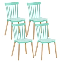 Pandalino - Pack 4 Sillas Windsor Mentas | Diseño Clásico & Cómodo