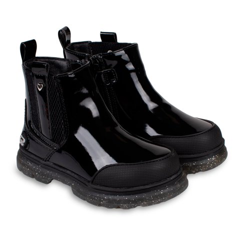 Pillin - Botín Bebé Niña Charol Negro