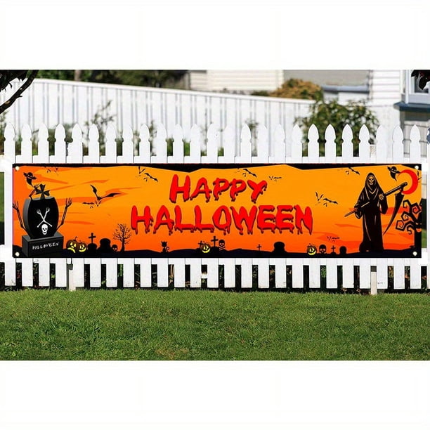 1pc Spooky Halloween Party Banner - Perfect for Courtyard Decorations and Themed Celebrations