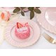 thumbnail image 5 of Juego de platos de plástico YOUBET de 125 piezas, color rosa con borde dorado, 5 of 9