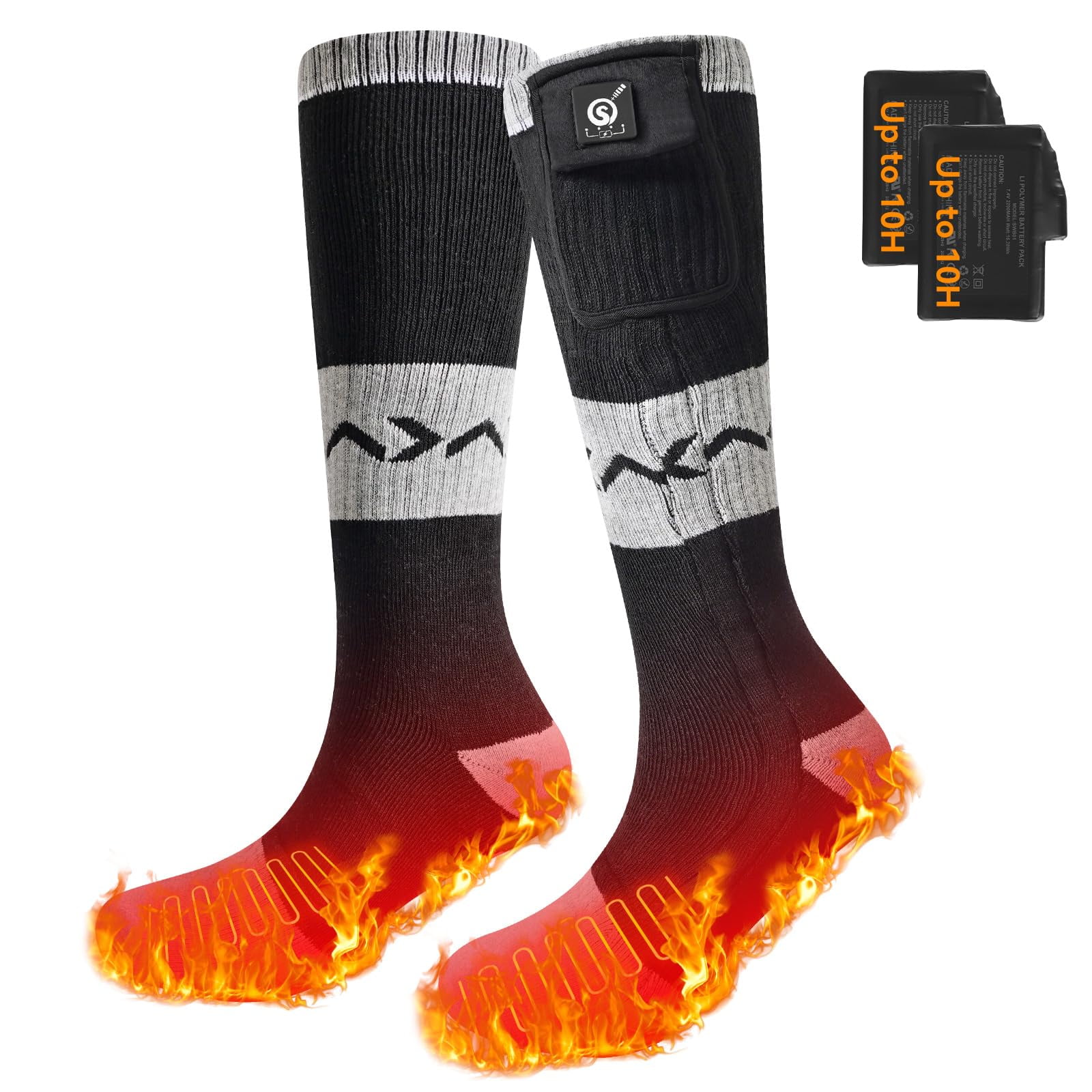 Calcetines Eléctricos Con Calefacción Day Wolf Para Hombre Y Mujer, Batería De 10 H