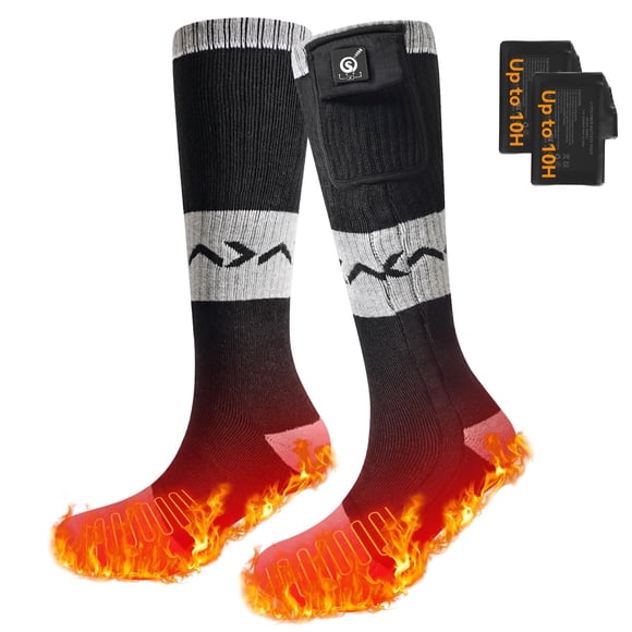 Calcetines eléctricos con calefacción DAY WOLF para hombre y mujer, batería de 10 h