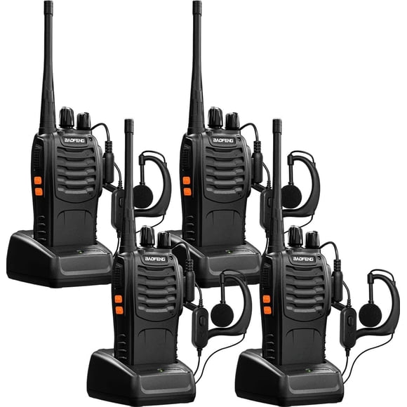 Radio Portátil Baofeng BF-888S UHF 16 Canales 5W Batería 1500mAh Negro