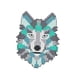 thumbnail image 5 of Kits De Punto De Cruz Con Estampado De Animales Abstractos, Costura Hecha A Mano Para Principiantes, Lobo, 5 of 5