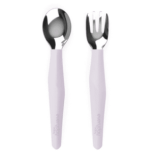 Everyday Baby - Pack De 2 Cubiertos Metálicos Lavanda