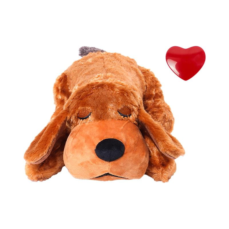 Ioensy - Cachorro De Juguete Con Latido Del Corazón Perro Calmante Comportamiento Dormir Entrenamiento Peluches