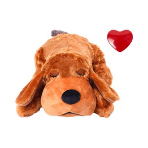 Ioensy - Cachorro De Juguete Con Latido Del Corazón Perro Calmante Comportamiento Dormir Entrenamiento Peluches