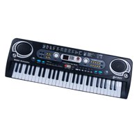 Magideal - Piano Electrónico 54 Teclas Con Sonido De Animales, Almohadilla De Batería, Usb Recargable, Micrófono, 10 Canciones, Para Niñas, Niños, Principiantes, Cable Usb