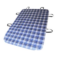 Ioensy - Colchoneta De Posicionamiento Con Asas Para Personas Mayores, Tela Deslizante Para Cuidadores, Cuadros Azules, 90 X 120 Cm