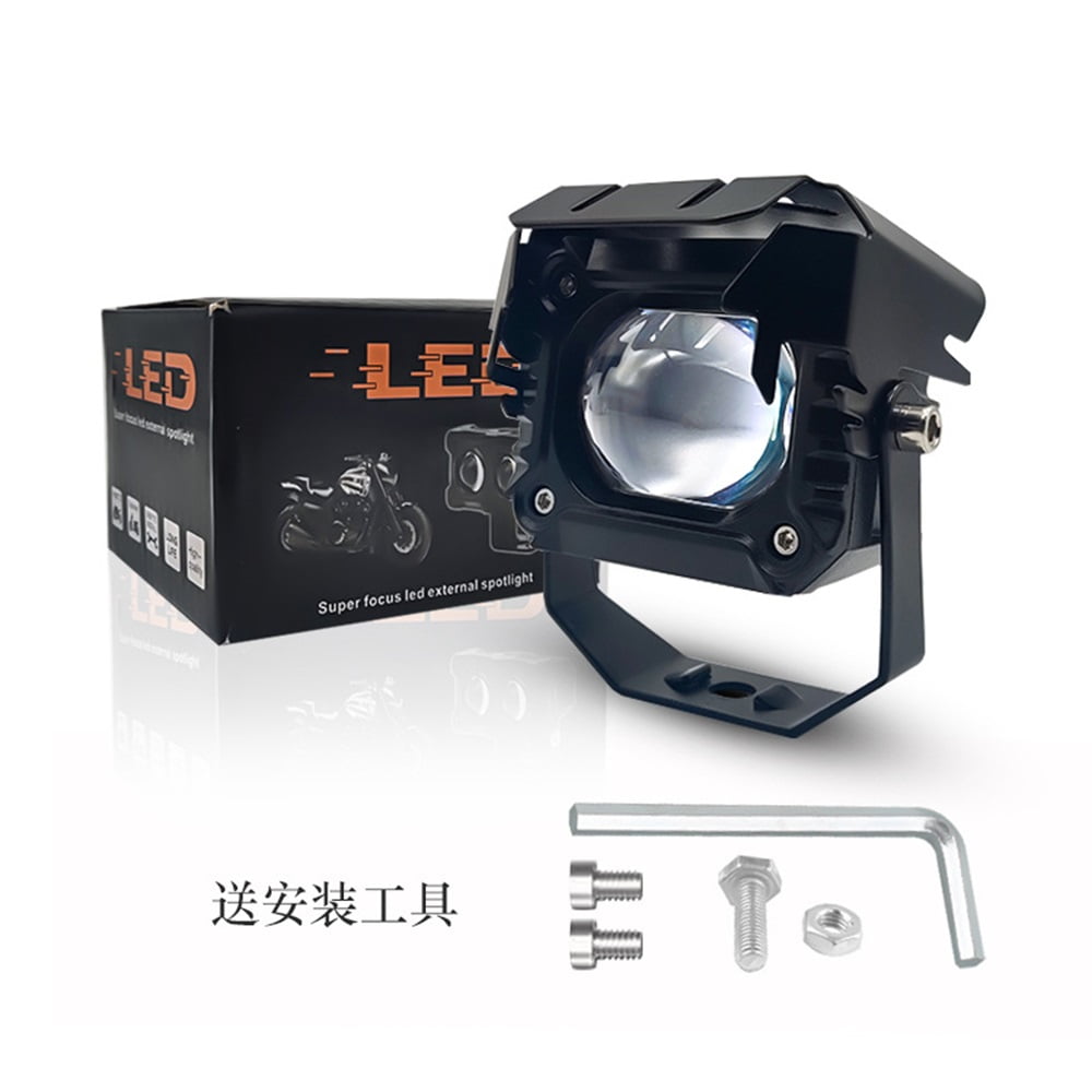 Xusx111 - Luces De Niebla Auxiliares De Conducción De Las Vainas De La Motocicleta Led Blanco + Amarillo Proyector De Focos Led Luz De Trabajo Compatible Con Jeep Camión Suv Pickup Utv Tractor Atv Bar