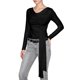 thumbnail image 1 of INSPIRE CHIC Camisetas de Mujer de Modal Cuello Alto Manga Larga Suave Elástico Lazo Frontal Elegantes Camisas Blusa X Pequeño Negro, 1 of 6
