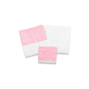 Garey - Juego De Sabanas Para Cuna Moises 3 Piezas, 65 X 90 Cm, Rosado