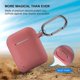 thumbnail image 2 of Funda de silicona ATUAT para AirPods con llavero – Marrón, 2 of 7