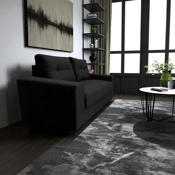 Sofa Giulia 2 Cuerpos Negro
