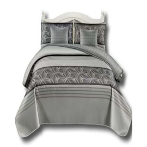 Alonso - Cobertor 9 Piezas 2 Plazas Quilt Mas Sabanas Mas Cortina De Tela