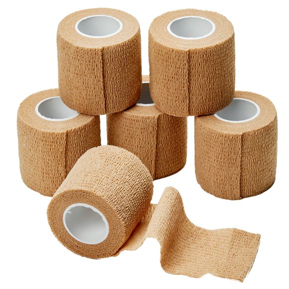 Envoltura autoadhesiva y cohesiva MedCa de Bandages, 5 cm x 4,5 m, paquete de 6