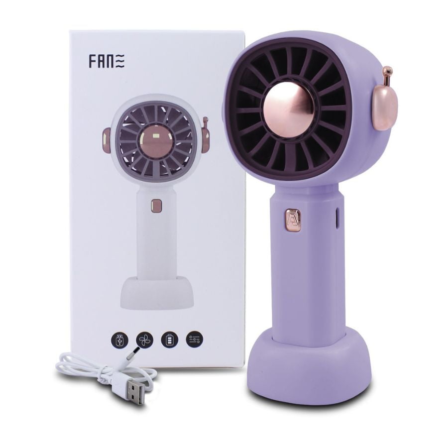 Click Ventas - Mini Ventilador Recargable Usb De Mano Portátil Morado