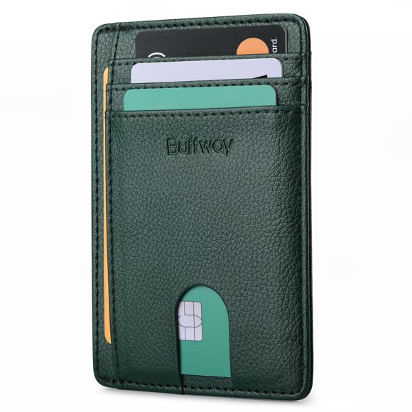 Billetera Buffway RFID Slim Minimalista Verde Lichi