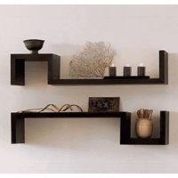 Genérico - Repisas Flotantes Modernas Modelo 5 Set De 2 Repisas Marrón Oscuro