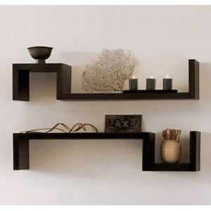 Genérico - Repisas Flotantes Modernas Modelo 5 Set De 2 Repisas Marrón Oscuro