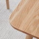 thumbnail image 2 of Natural solid oak round corner diagonal leg telescopic table 1.2-1.6m, for 6-8 people to meet Dining table wood (light color), 2 of 3