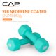 thumbnail image 2 of Mancuernas CAP Barbell de neopreno 4.08 kg el par, color menta, 2 of 7