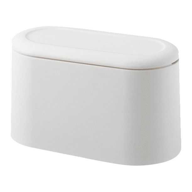 Mini bote de basura con tapa - Pequeño bote de basura extraíble, pequeño cubo de basura de plástico