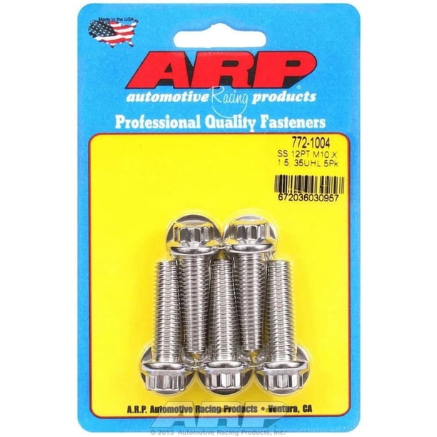 Tornillos ARP M10 x 1,50 x 35, 12 puntos, acero inoxidable, 10 mm, universales (5 unidades)