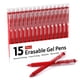 thumbnail image 1 of Bolígrafos de gel Lineon 15 unidades rojo borrable y retráctil, 1 of 7