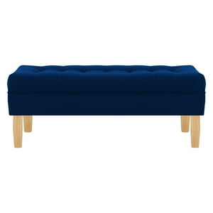 Bodevir - Banqueta Wood 2C Felpa 05 Azul Marino