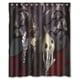 thumbnail image 1 of Cortina de ducha con diseño de arco, luna, bosque y noche, con ganchos, tamaño 60 x 72 pulgadas, 1 of 3
