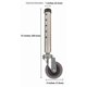 thumbnail image 2 of Rueda giratoria universal Walker Wheels de 7,6 cm con ajuste de altura., 2 of 7