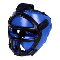 Magideal - Casco De Boxeo Casco De Sparring Protector Portátil Profesional Casco De Kickboxing Equipo Para La Cabeza Mma Muay Thai Entrenamiento Grappling Taekwo Color Azul M
