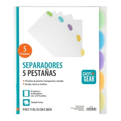 Separador 5 Pestañas  Pen&Gear