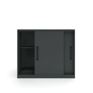 Form Office - Gabinete Oficina Medio Metálico Con Puertas Negro